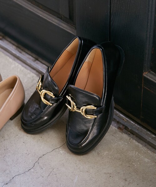 VIS(ビス)の「ビットローファー(ローファー・レディース・ブラック/ベージュ系・L/M/S)」の1枚目の写真