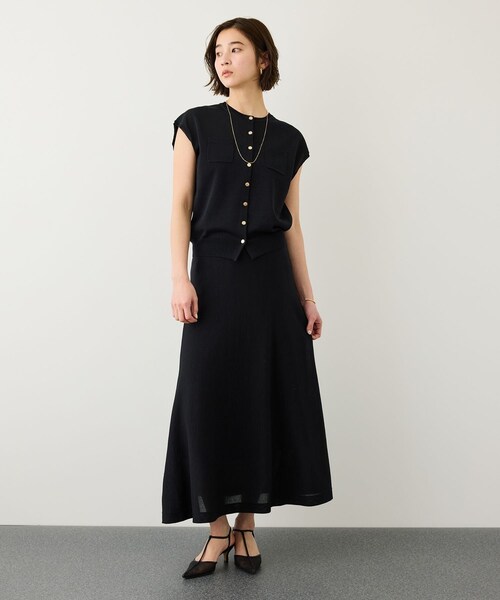 ROPE'(ロペ)の「ギマコットンニットフレアスカート/セットアップ対応・イージーケア(スカート・レディース・ブラック/ブラウン系/ブルー・F)」の19枚目の写真