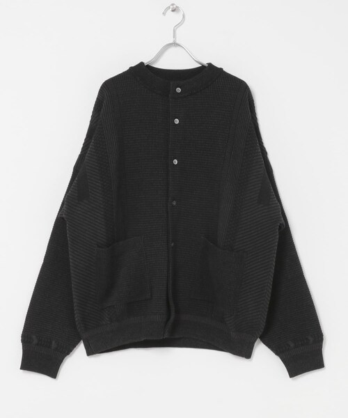 URBAN RESEARCH DOORS（アーバンリサーチドアーズ）の「YASHIKI　SHINRYO CARDIGAN（カーディガン/ボレロ・メンズ・BLACK/MIX GRAY/GREIGE・1/2）」の6枚目の写真