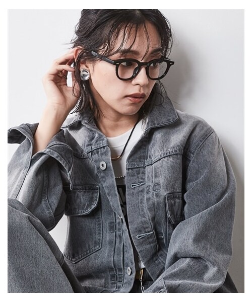 nissen（ニッセン）の「＜大きいサイズ＞綿100％ヴィンテージ風デニムジャケット シックスタイル（ジャケット/アウター・レディース・ライトブルー系デニム/ブルー系デニム/グレー系デニム・L/LL/3L/4L/5L/6L/8L/10L）」の3枚目の写真