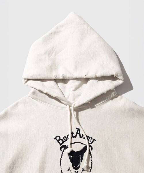 ADAM ET ROPE'（アダムエロペ）の「【BOWWOW/バウワウ】BEAT ARMY HOODIE AGED（パーカー・メンズ・キナリ・L/M）」の7枚目の写真