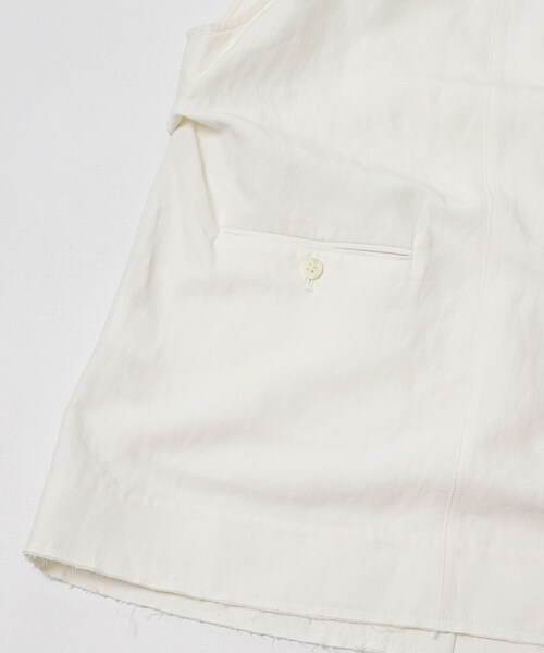 URBAN RESEARCH（アーバンリサーチ）の「new basic　SILK LINEN GILET（ベスト・レディース・WHITE/BLACK・Free）」の5枚目の写真