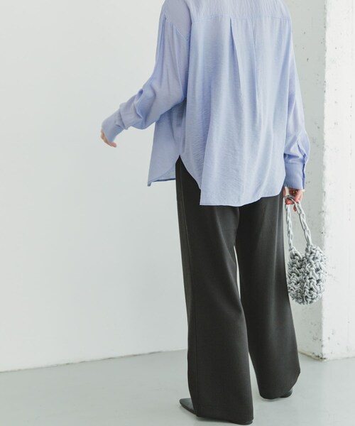 ITEMS URBANRESEARCH（アイテムズ アーバンリサーチ）の「リネンライクイージーワイドパンツ（その他パンツ・レディース・BRN/YEL/BLK/MOC・FREE）」の8枚目の写真