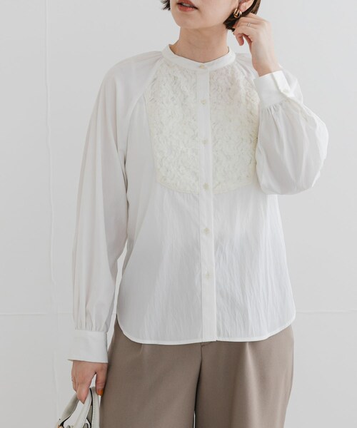 URBAN RESEARCH ROSSO（アーバンリサーチロッソ）の「F by ROSSO　モチーフレース切替ブラウス（シャツ/ブラウス・レディース・OFF WHITE/BLACK・FREE）」の8枚目の写真