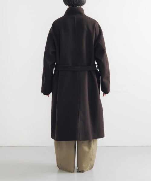 URBAN RESEARCH（アーバンリサーチ）の「スーパー100ウールスタンドカラーコート（テーラードジャケット・レディース・KHAKI/BROWN/D.NAVY・FREE）」の17枚目の写真