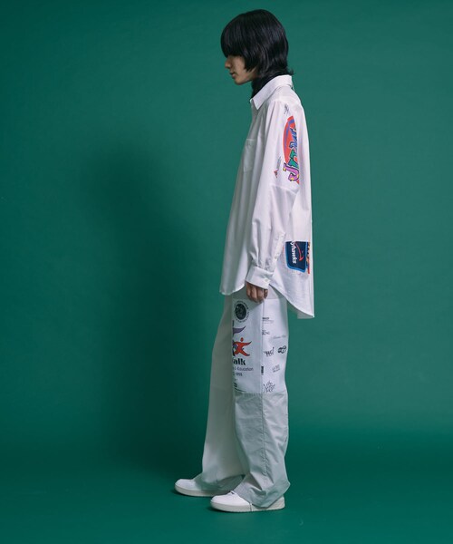 THE GOODLAND MARKET(ザグッドランドマーケット)の「SREU Patch Work Shirt(シャツ/ブラウス・レディース・WHITE2/WHITE1/BLACK1/BLACK2・L/M)」の14枚目の写真
