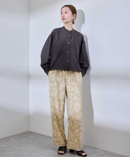 ROPE' PICNIC(ロペピクニック)の「着丈が選べるバンドカラー無地シアーシャツ(シャツ/ブラウス・レディース・ホワイト系/ダークブラウン/ピンク・38/38T)」の22枚目の写真