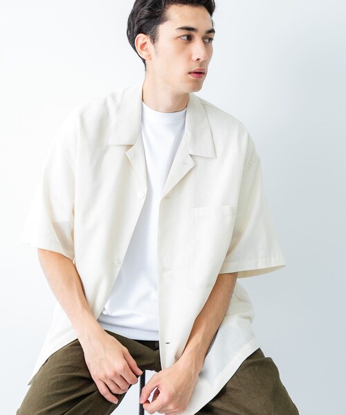 URBAN RESEARCH(アーバンリサーチ)の「『UR TECH DRYLUXE』高機能リネンシャツジャケット(シャツ/ブラウス・メンズ・FADE BLACK/BEIGE/BURGUNDY・M/L)」の5枚目の写真