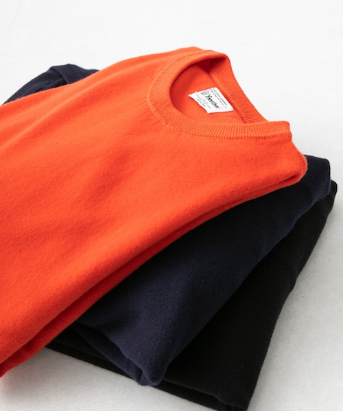 URBAN RESEARCH（アーバンリサーチ）の「Yonetomi　Spiber NEW BASIC KNIT PULLOVER（ニット/セーター・メンズ・24ORANGE/14BLACK/63NAVY・3/4）」の18枚目の写真