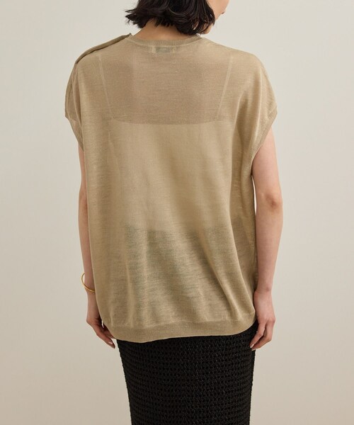 ROPE'（ロペ）の「ラミー フレンチスリーブプルオーバー/サマーニット（ニット/セーター・レディース・ベージュ/ネイビー/ブルー・F）」の19枚目の写真