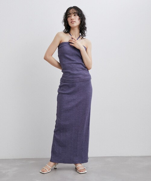 ADAM ET ROPE'(アダムエロペ)の「【Miller for ADAM ET ROPE'】Skirt(スカート・レディース・ブラック/ベージュ/パープル系・F)」の8枚目の写真