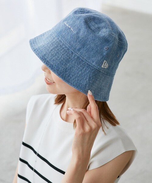 ROPE' PICNIC（ロペピクニック）の「【NEW ERA(R)/ニューエラ別注】STATE OF NY DOWN HAT/リンクコーデ（ハット・レディース・ブラック/ベージュ系/ブルー系・F）」の11枚目の写真