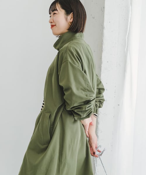 ITEMS URBANRESEARCH（アイテムズ アーバンリサーチ）の「モッズコート（モッズコート・レディース・KHK/BLK・FREE）」の12枚目の写真