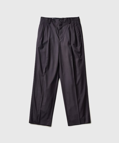 ADAM ET ROPE'(アダムエロペ)の「【KAPTAIN SUNSHINE/キャプテンサンシャイン】Wool Poplin Shoecut Slacks(スラックス・メンズ・ブラック/ダークブラウン・2/3/4)」の4枚目の写真