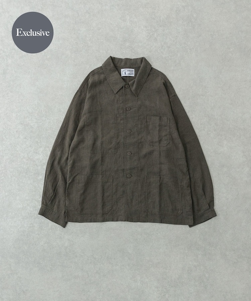 URBAN RESEARCH（アーバンリサーチ）の「『別注』LE VETEMENT ATLANTIQUE×UR　ワークジャケット（カバーオール・メンズ・BLACK/CHARCOAL・M/L）」の2枚目の写真