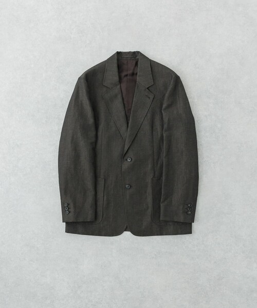 URBAN RESEARCH（アーバンリサーチ）の「new basic　WOOL LINEN JACKET（テーラードジャケット・メンズ・BROWN/D GREEN・M/L/XL）」の7枚目の写真
