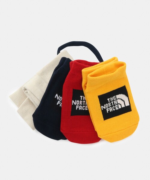 ROPE' PICNIC(ロペピクニック)の「【BABY】【THE NORTH FACE/ザ・ノース・フェイス】organic 3Psocks(ソックス/靴下・キッズ・モスグリーン/イエロー・F)」の4枚目の写真