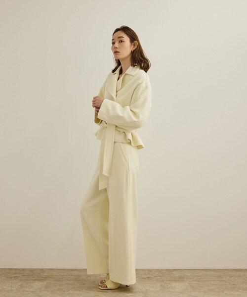 ROPE'(ロペ)の「MANTECO(マンテコ) コットンライトツイードパンツ/イージーケア(その他パンツ・レディース・オフホワイト・36/38)」の7枚目の写真