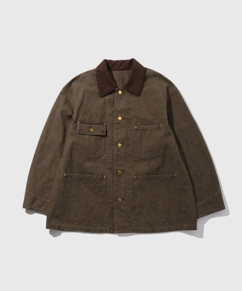 ADAM ET ROPE'（アダムエロペ）の「【URU/ウル】COTTON CANVAS COVERALL JACKET（その他アウター・メンズ・キナリ/ダークブラウン・1/2）」の4枚目の写真