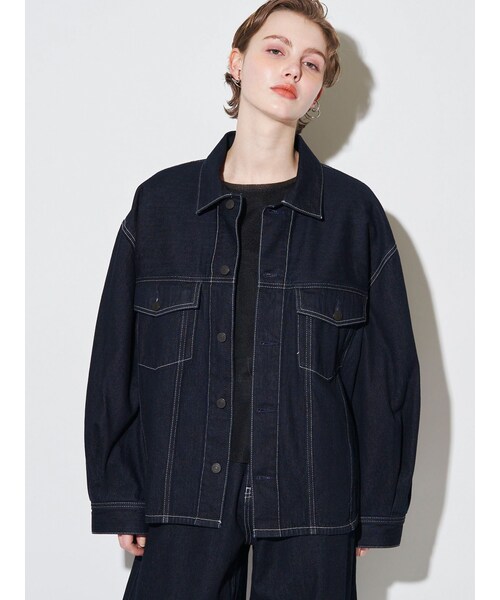 ELENDEEK（エレンディーク）の「ONE WASHED DENIM JK（デニムジャケット・レディース・インディゴ・F）」の2枚目の写真