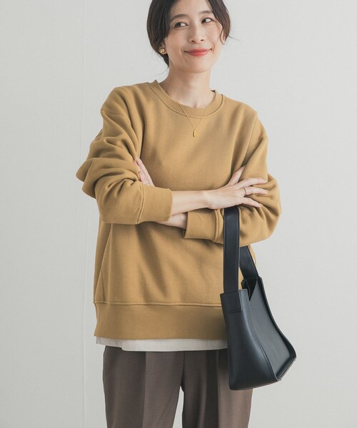 URBAN RESEARCH DOORS(アーバンリサーチドアーズ)の「『一部WEB限定カラー』『UR TECH』裏起毛サイド釦スウェット(スウェット・レディース・GREIGE/GOLD/NAVY/杢GRAY・M)」の7枚目の写真