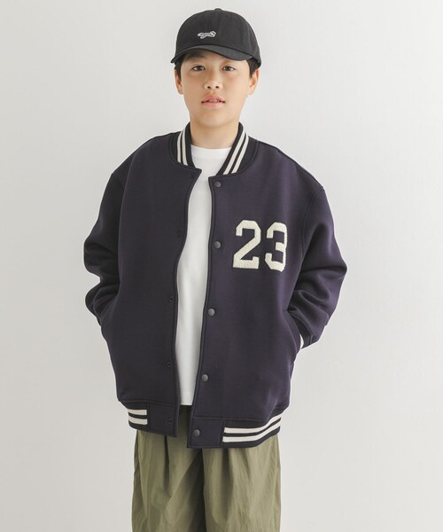 URBAN RESEARCH DOORS（アーバンリサーチドアーズ）の「『150サイズ』ダンボールニットスタジャン(KIDS)（ダウンジャケット/コート・キッズ・GRAY/NAVY・150(145-155)）」の15枚目の写真