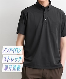 nissen | 半袖ビジネスポロシャツ　ノンアイロン　ストレッチ　吸水速乾(ポロシャツ)