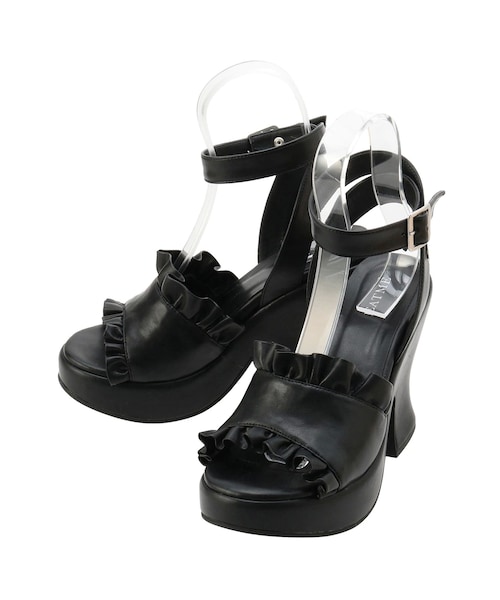 EATME（イートミー）の「フリルベルトサンダル（サンダル・レディース・ブラック/ベージュ・S/M/L）」の3枚目の写真