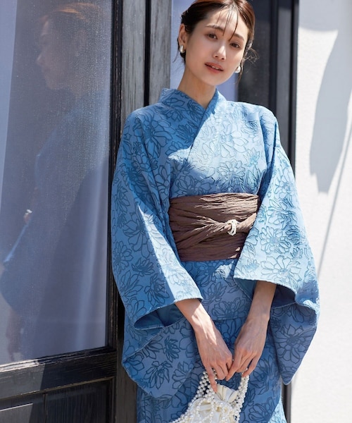 ROPE' PICNIC（ロペピクニック）の「【emur/エミュール】1人で着られる浴衣キャミワンピースセット（浴衣・レディース・ブルー/ラベンダー・38）」の14枚目の写真