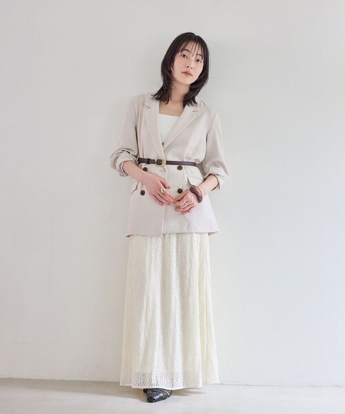 VIS（ビス）の「フラット18mm幅ニュアンス変形サークルバックルベルト/一部WEB限定カラー（ベルト・レディース・ブラック系/ダークブラウン・F）」の4枚目の写真