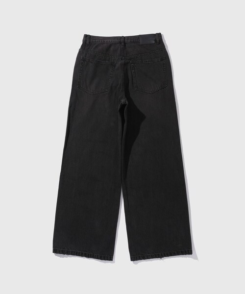 ADAM ET ROPE'（アダムエロペ）の「【CODA/コーダ】BLACK WASHED DISTRESSED BREAK CUT WIDE STRIGHT JEANS（デニムパンツ・メンズ・ブラック・0/1/2）」の14枚目の写真