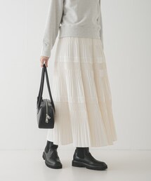 プリーツティアードスカート