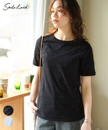 nissen | 大きいサイズ ドットストーンTシャツ(Tシャツ/カットソー)