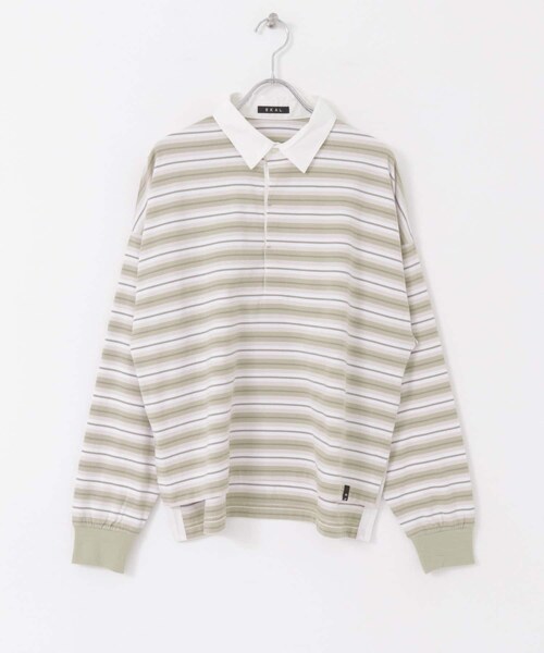 EKAL（エカル）の「ネイチャーボーダープルオーバー（Tシャツ/カットソー・レディース・MILK WHITE/MOSS KHAKI・one）」の10枚目の写真