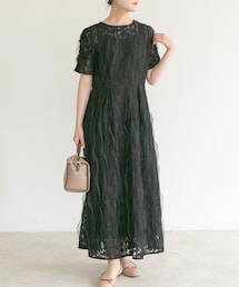 URBAN RESEARCH ROSSO | kaene　リボンチュールエプロンドレス(ワンピース)