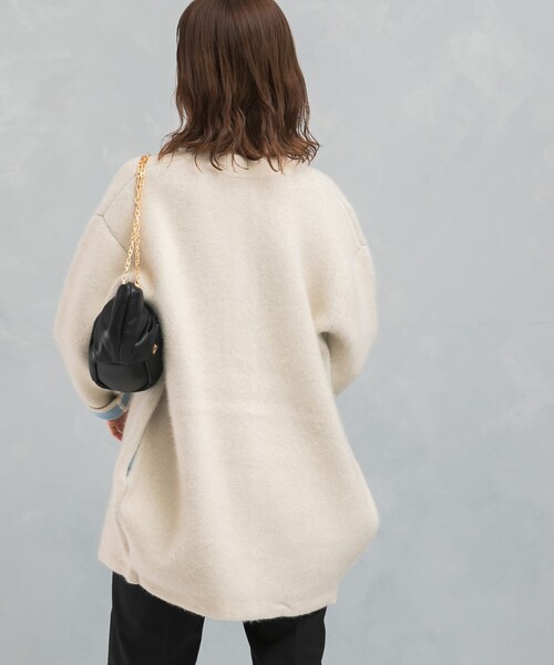 URBAN RESEARCH ROSSO（アーバンリサーチロッソ）の「ELENDEEK　CN RACCOON MIX WCD（カーディガン/ボレロ・レディース・IVY/LGRY/RED/MINT/BEG・1/2）」の17枚目の写真