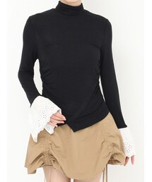 CALNAMUR | レーヨンハイネックドッキングトップス(Tシャツ/カットソー)