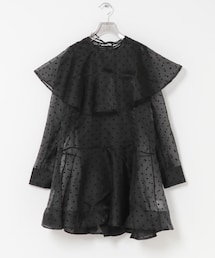 GANNI FLOCKED ORGANZA DRESS