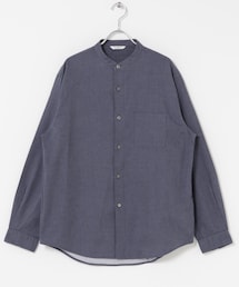URBAN RESEARCH DOORS | ピーチ起毛 バンドカラー ロングスリーブシャツ(シャツ/ブラウス)