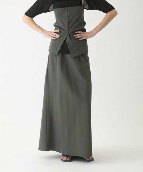 LAATO（ラート）の「flare long  skirt  set（スカート・レディース・シャドウ/チョコレート/ナッツ・Free）」の11枚目の写真