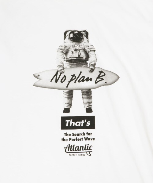 THE GOODLAND MARKET（ザグッドランドマーケット）の「That’s　The Long Tee (No plan B)（Tシャツ/カットソー・メンズ・WHITE/BLACK・M/XL/L）」の5枚目の写真