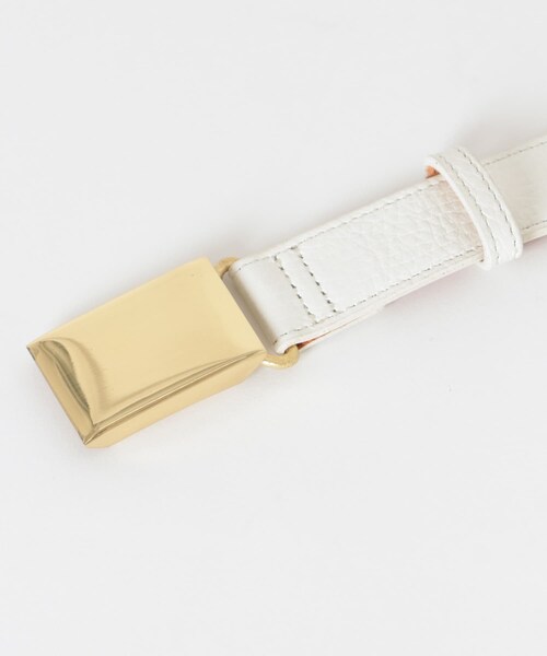 URBAN RESEARCH（アーバンリサーチ）の「Scye　Leather Box Buckle Belt（ベルト・メンズ・エクリュ/ダークブラウン/クロ・M）」の13枚目の写真