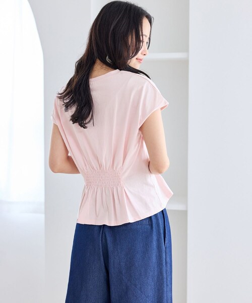 VIS(ビス)の「ウエストタックデザインTシャツ(Tシャツ/カットソー・レディース・ブラック/ホワイト/ダークブラウン/ピンク・F)」の17枚目の写真