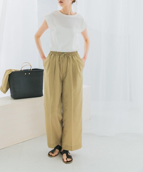 URBAN RESEARCH ROSSO（アーバンリサーチロッソ）の「シアーパンツ（その他パンツ・レディース・bk×white/beige・FREE）」の6枚目の写真
