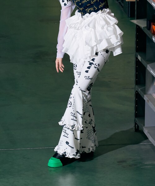 THE GOODLAND MARKET（ザグッドランドマーケット）の「old honey　50℃ pants（その他パンツ・レディース・white/gray・one）」の4枚目の写真