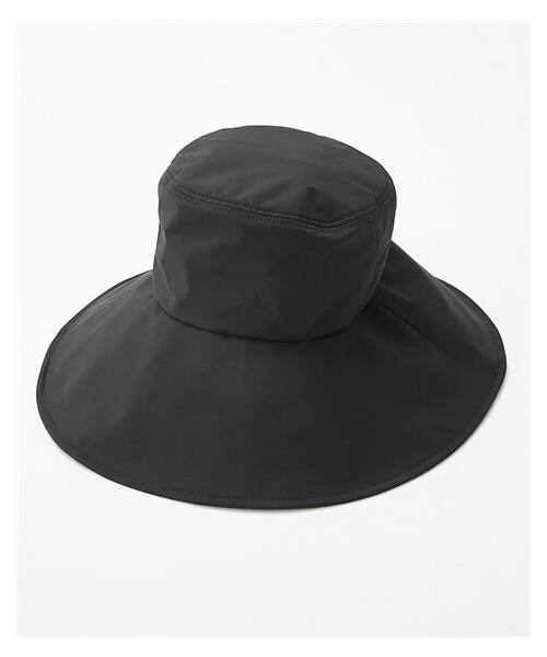 nissen（ニッセン）の「UV遮熱はっ水日傘素材洗えるパッカブルつばがなが～いハット（選べる2サイズ）（キャップ・メンズ・黒/ベージュ・L/LL）」の5枚目の写真