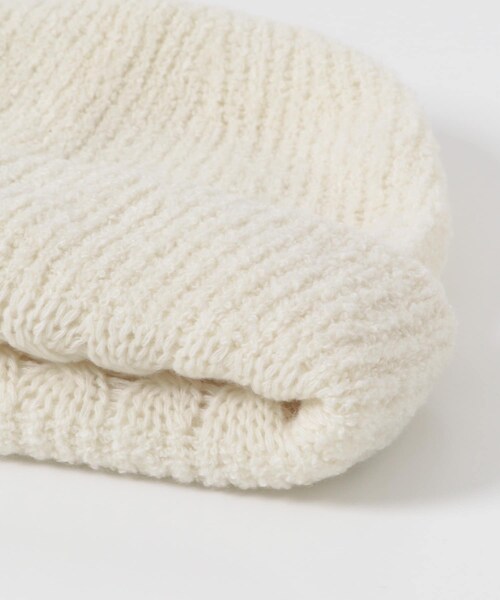 かぐれ(カグレ)の「mature ha. knit cap cashmere(ニットキャップ/ビーニー・レディース・white/black・one)」の5枚目の写真