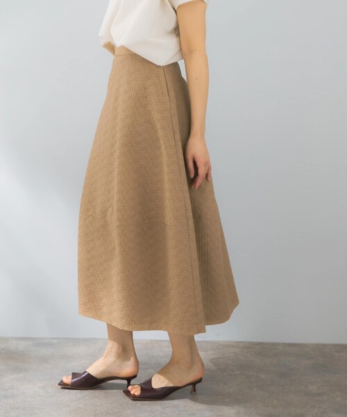 URBAN RESEARCH ROSSO（アーバンリサーチロッソ）の「シアージャガードフォルムスカート（スカート・レディース・BEIGE/BLACK・36/38）」の3枚目の写真