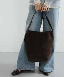 ワンハンドルスウェードトートバッグ