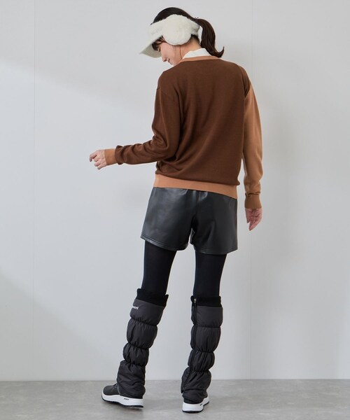 ROPE'（ロペ）の「レザーライクショートパンツ/Oggi掲載（その他パンツ・レディース・ブラック/ベージュ・L/M/S）」の22枚目の写真